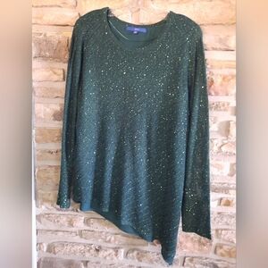 Apt.9 Emerald Green Holiday Sweater,  Pullover Round Neck, Lined,  size XL